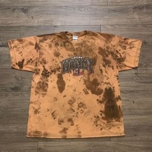 Custom Bleach Size XL Double Side Racing Graphic Print T-Shirt.